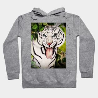 White Tiger Hand Drawn Art Hoodie